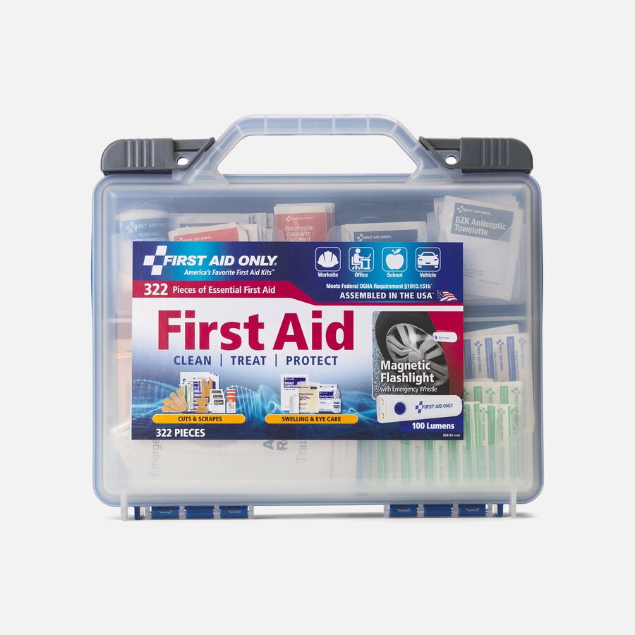 First Aid Only Clear Cover Intermed First Aid Kit, 322 pc., , large image number 1