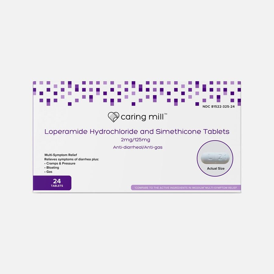 Caring Mill&trade; Anti-Diarrheal Loperamide Tablets, 24 ct., , large image number 0