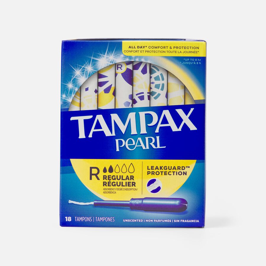 Tampax Pearl Tampons, Regular Absorbency, 18 ct., , large image number 0