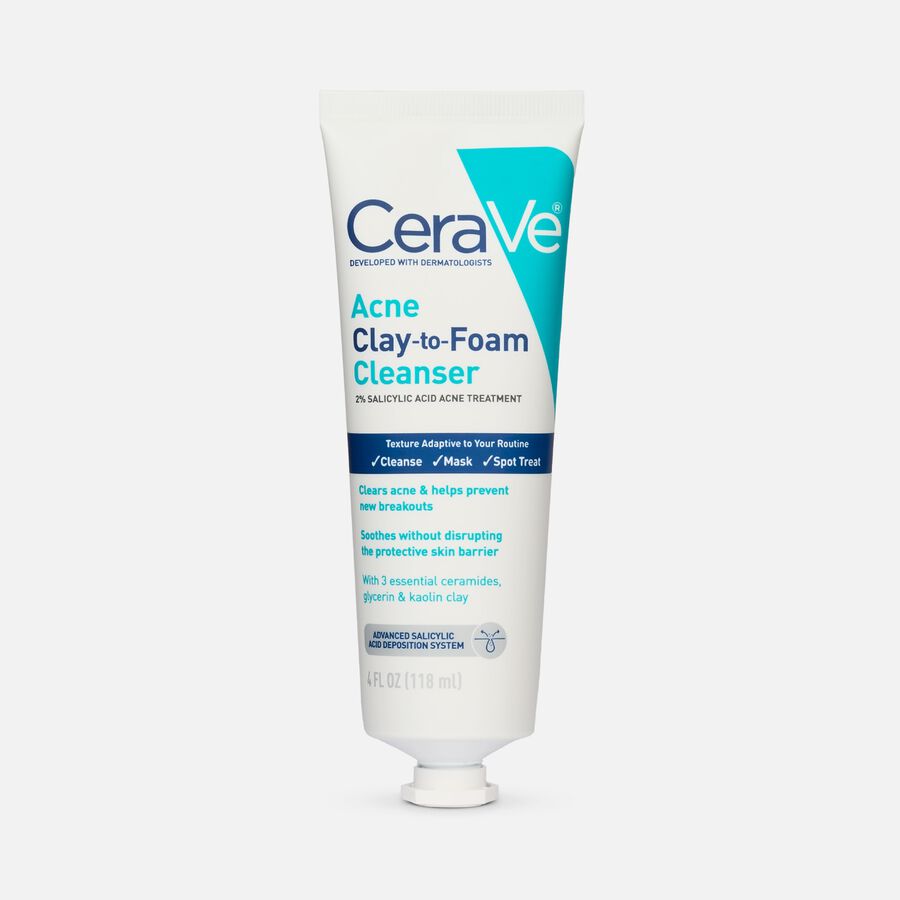 CeraVe&reg; Acne Clay to Foam Cleanser, , large image number 0