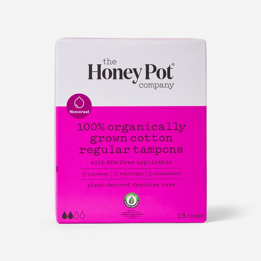 The Honey Pot Organic Cotton BPA Free Applicator Tampon, , large image number 0