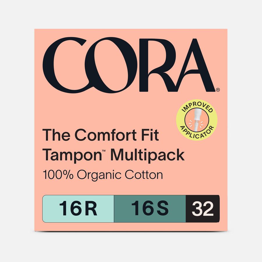 Cora Organic Cotton Applicator Tampons, , large image number 1