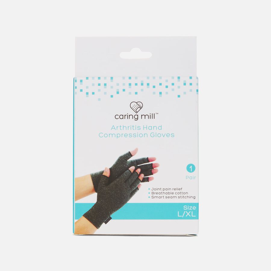Caring Mill&trade; Arthritis Hand Compression Gloves, L/XL, , large image number 0