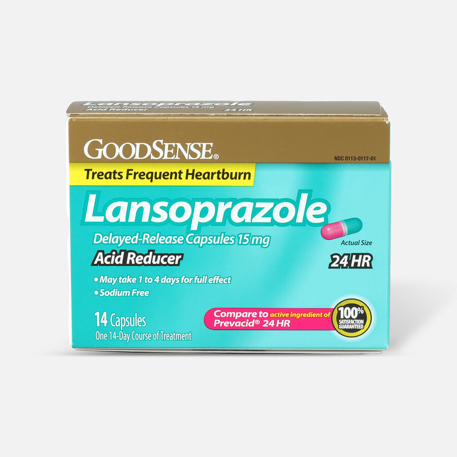 GoodSense® Acid Reducer, Lansoprazole Delayed Release Capsules, 15 mg, 14 ct., , large image number 0