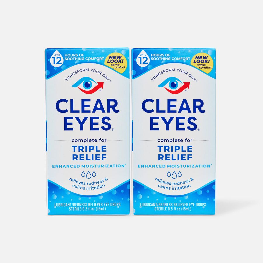 Clear Eyes Triple Action Drops, .5 oz. (2-Pack), , large image number 0