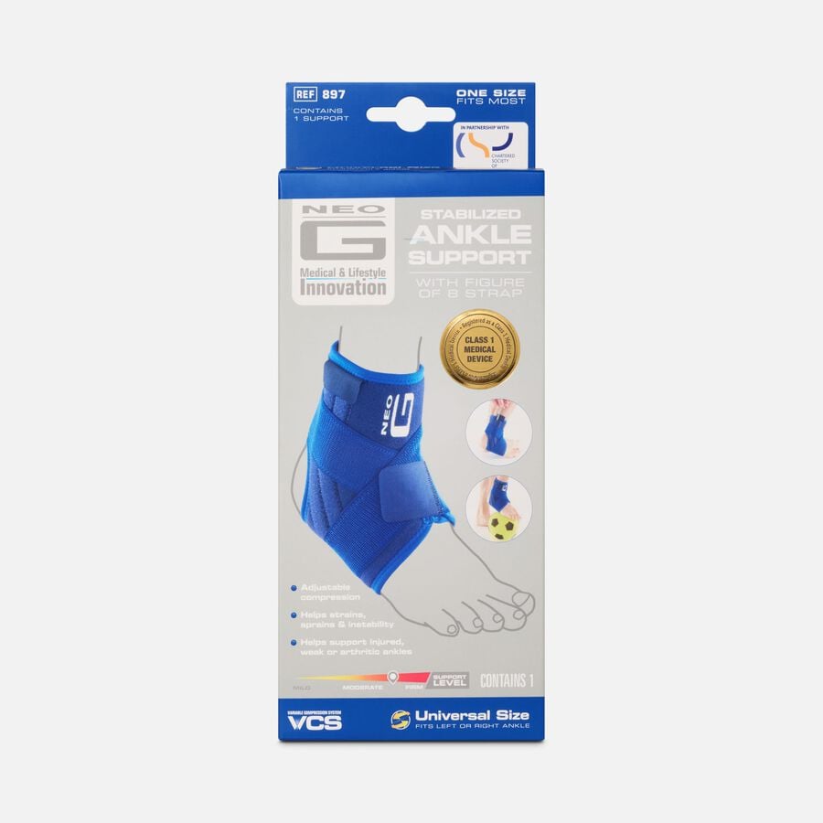 Neo G Stabilized Ankle Support with Figure of 8 Strap, One Size, , large image number 0