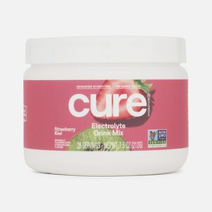Cure Hydrating Electrolyte Drink Mix, Strawberry Kiwi Bulk Jar, 28 ct.