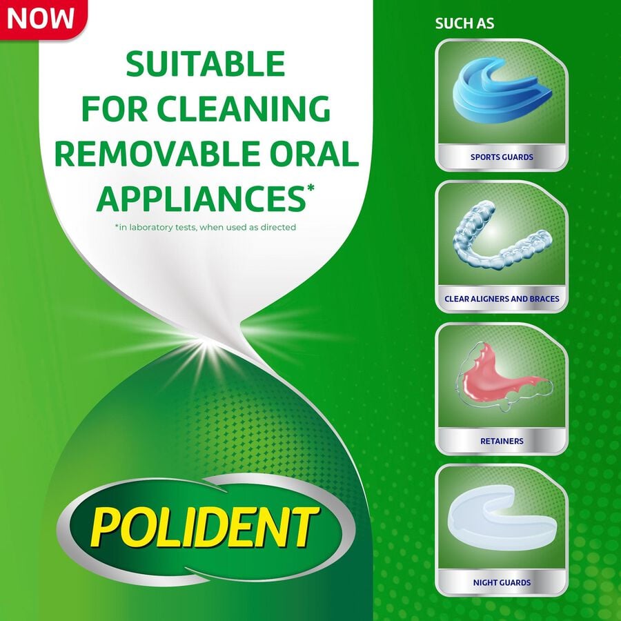 Polident Smokers Antibacterial Dental Appliance Cleanser Tablets, 90 ct., , large image number 2