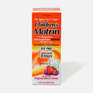Children's Motrin Original Berry Flavor Dye-Free, 4 fl oz.
