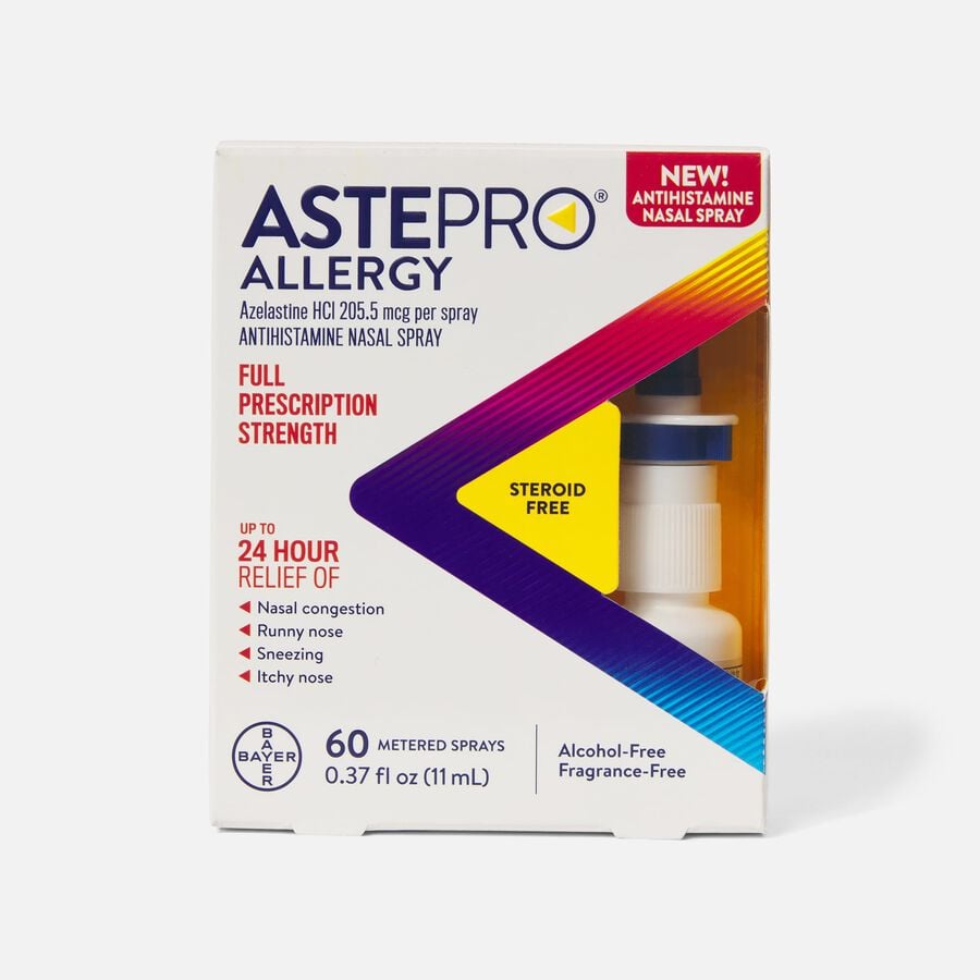 Astepro&reg; Allergy Nasal Spray, 24-hour Allergy Relief, Steroid-Free Antihistamine, 60 Metered Sprays, , large image number 0