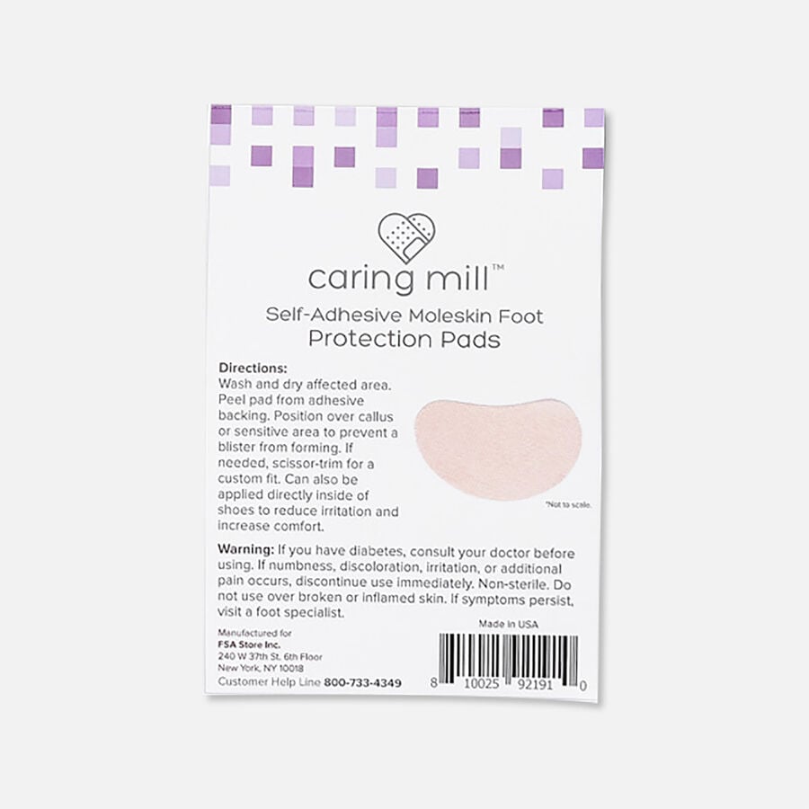 Caring Mill&trade; Self-Adhesive Moleskin Foot Protection Pads, 6 ct., , large image number 2