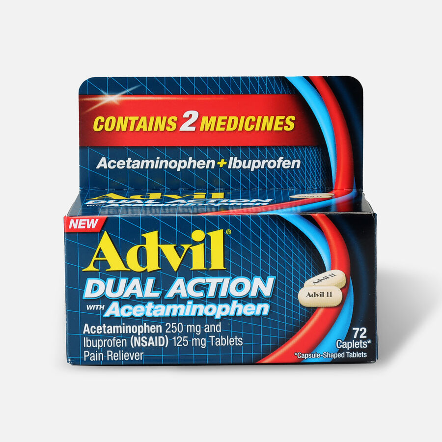 Advil Dual Action Coated Tablets, Acetaminophen + Ibuprofen, , large image number 1
