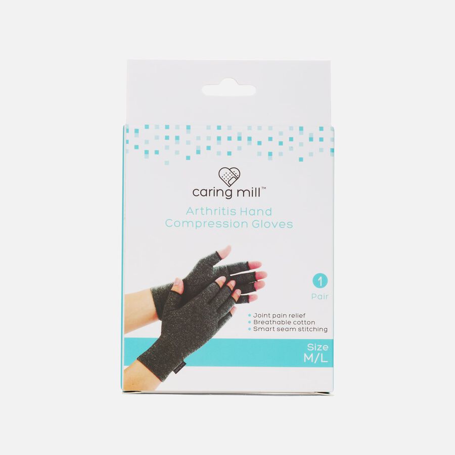 Caring Mill&trade; Arthritis Hand Compression Gloves, M/L, , large image number 0
