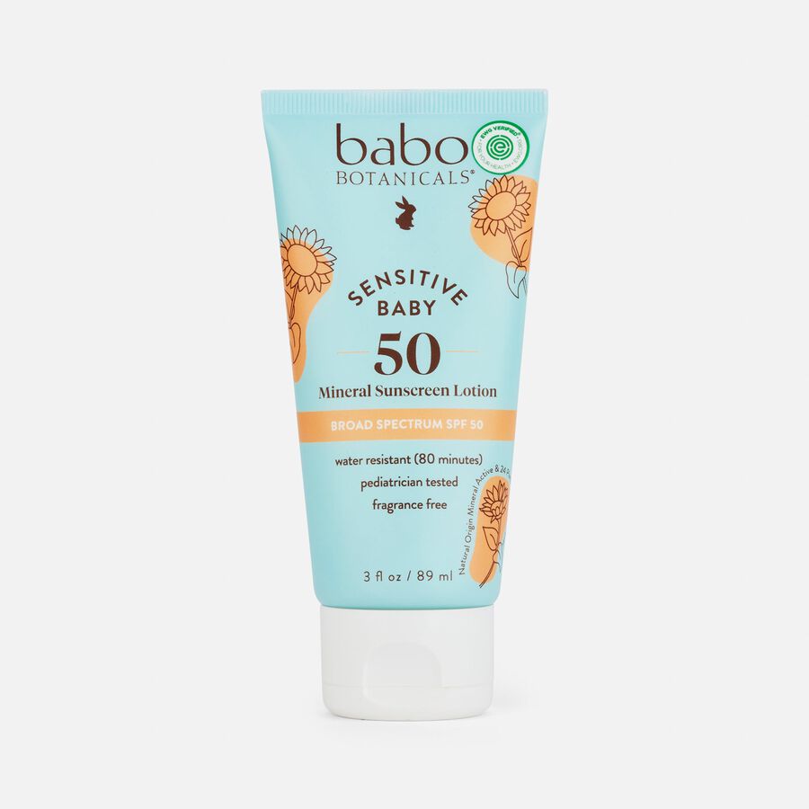 Babo Botanicals Baby Skin Mineral Sunscreen Lotion, SPF 50, 3 fl oz., , large image number 0