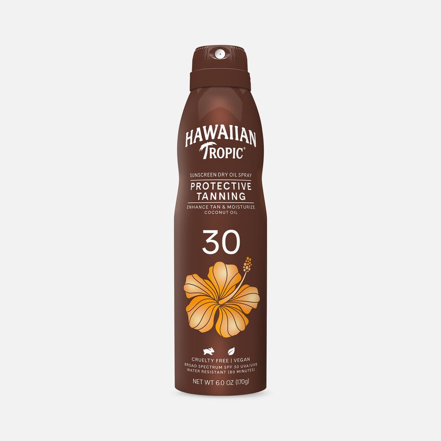 Hawaiian Tropic Dry Oil Clear Spray Sunscreen SPF 30, 6 oz., , large image number 0