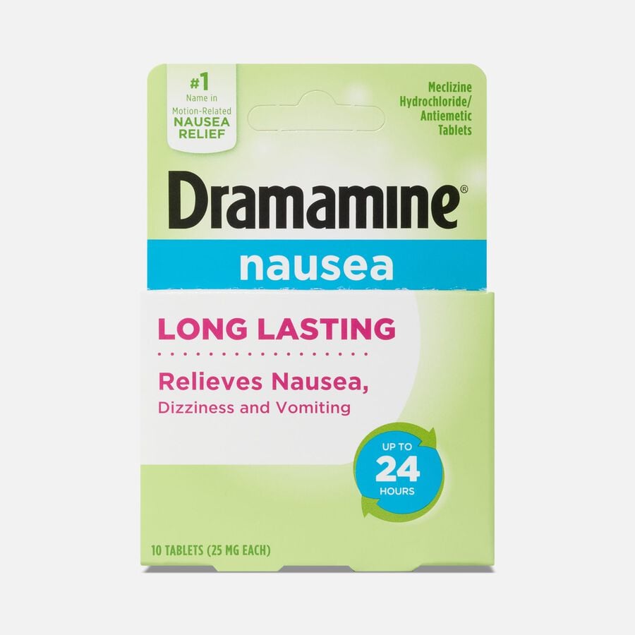 Dramamine&reg; Long Lasting, Nausea Relief Tablets, 10 ct., , large image number 0