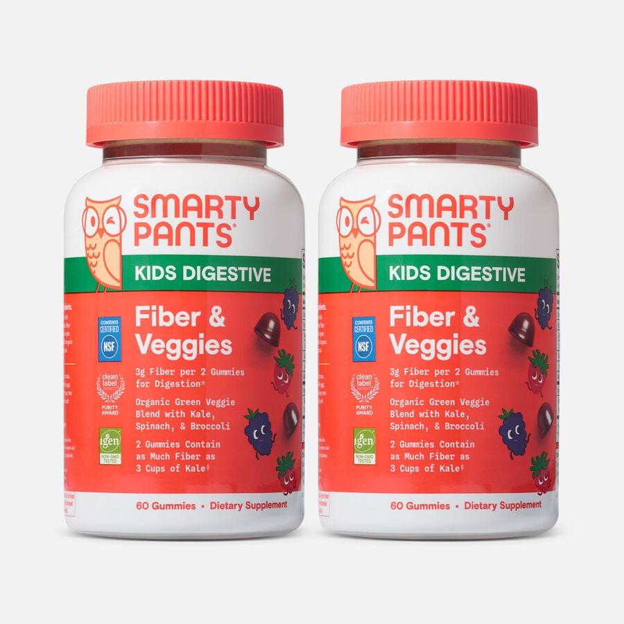 SmartyPants Kids Fiber and Veggies, 60 Gummies (2 pack), , large image number 0