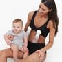 Larken X Nursing + Hands-Free Pumping Bra, Black, X-Large, Black, large image number 3
