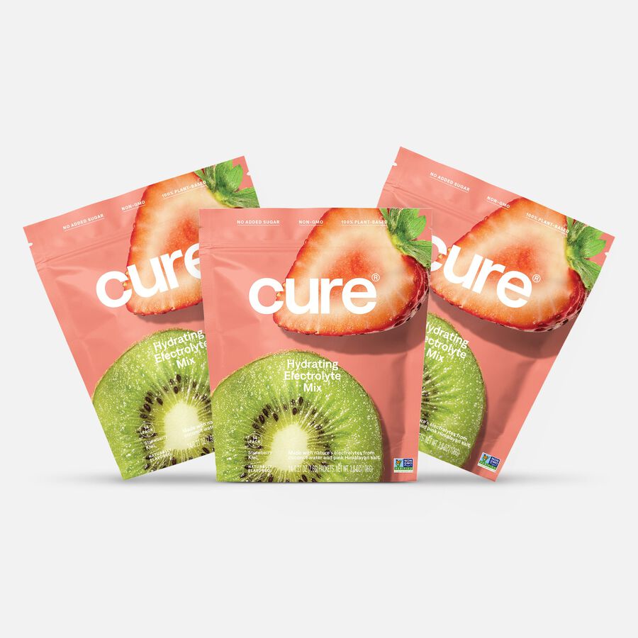 Cure Hydrating Electrolyte Drink Mix Pouches, Strawberry Kiwi, 14 ct. (3-Pack), , large image number 0