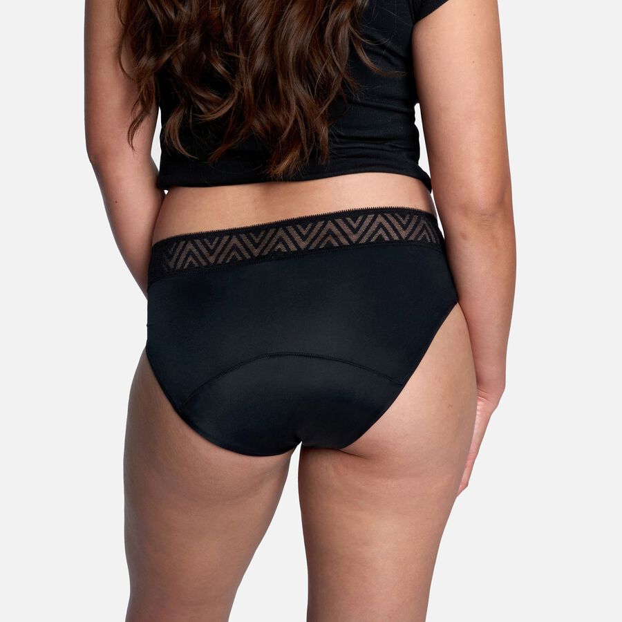 Thinx Comfort Stretch Hiphugger Period Underwear, Black, , large image number 2