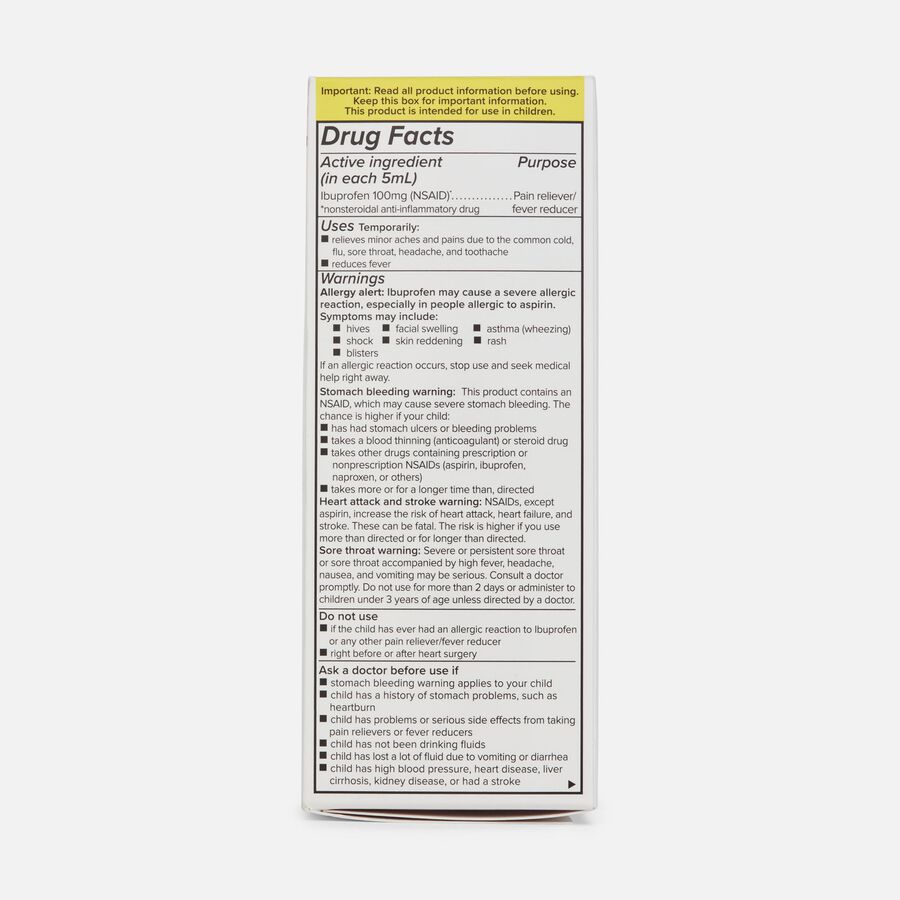 Caring Mill&trade; Children&rsquo;s Ibuprofen Pain Reliever/Fever Reducer, Bubble Gum, 4 fl oz., , large image number 1