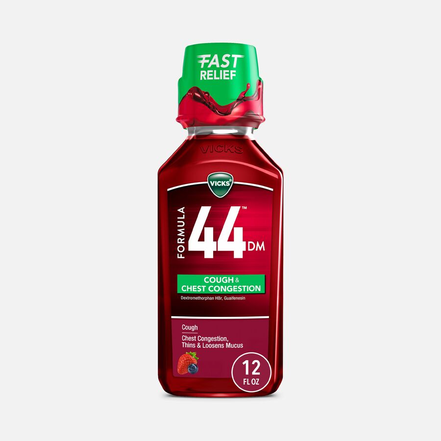 Vicks&reg; Formula 44&trade; DM Cough & Congestion Liquid Cough Medicine, 12 fl oz., , large image number 0