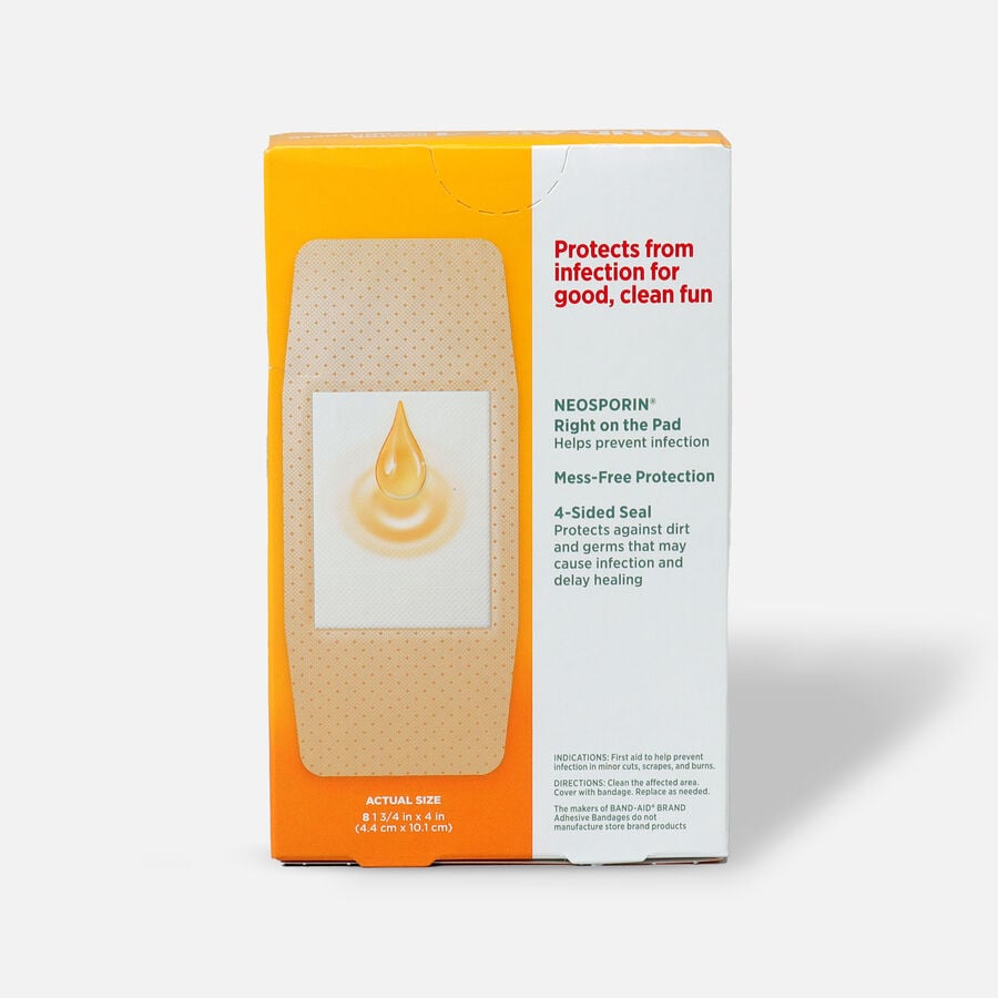 BAND-AID&reg; Adhesive Bandages Infection Defense With Neosporin Antibiotic Extra Large - 8 ct., , large image number 1