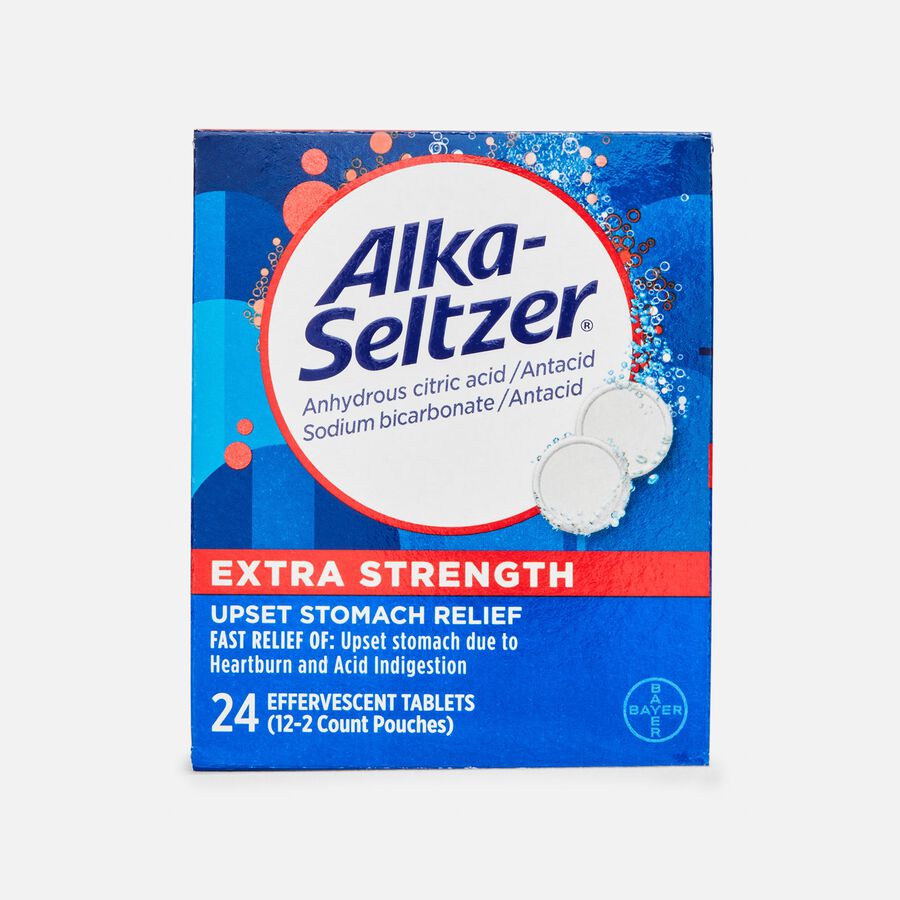 Alka-Seltzer Effervescent Tablets, Extra Strength, 24 ct., , large image number 0