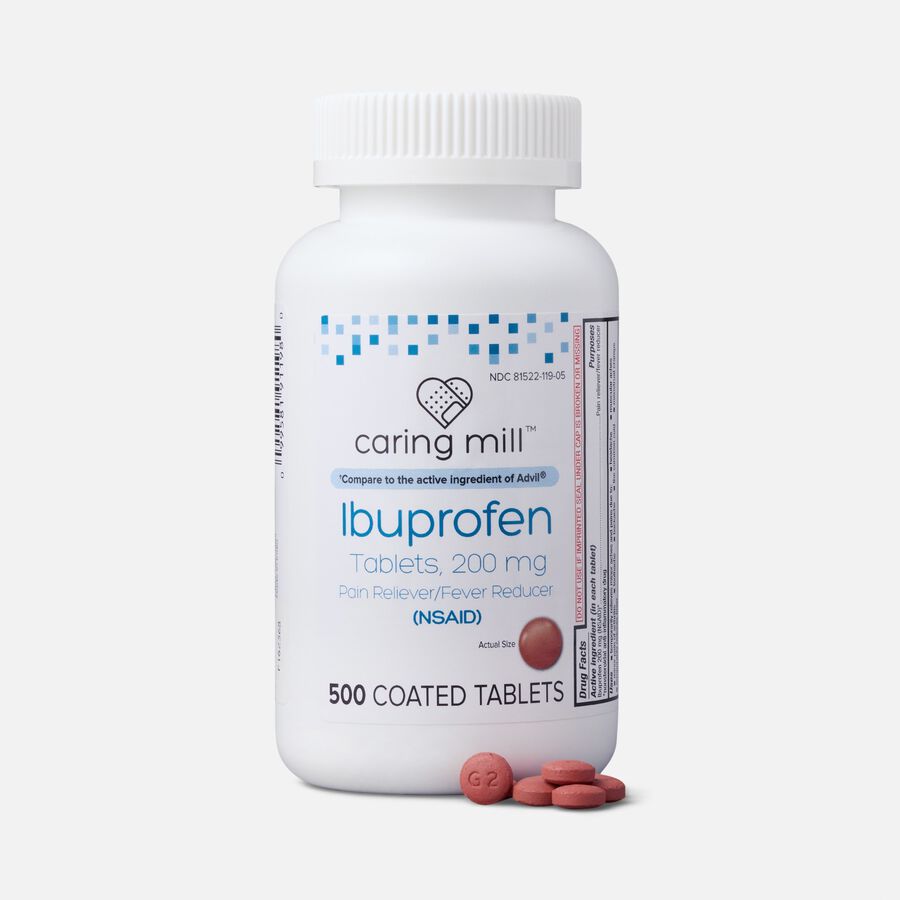 Caring Mill&trade; Ibuprofen 200mg Tablets, 500 ct., , large image number 0