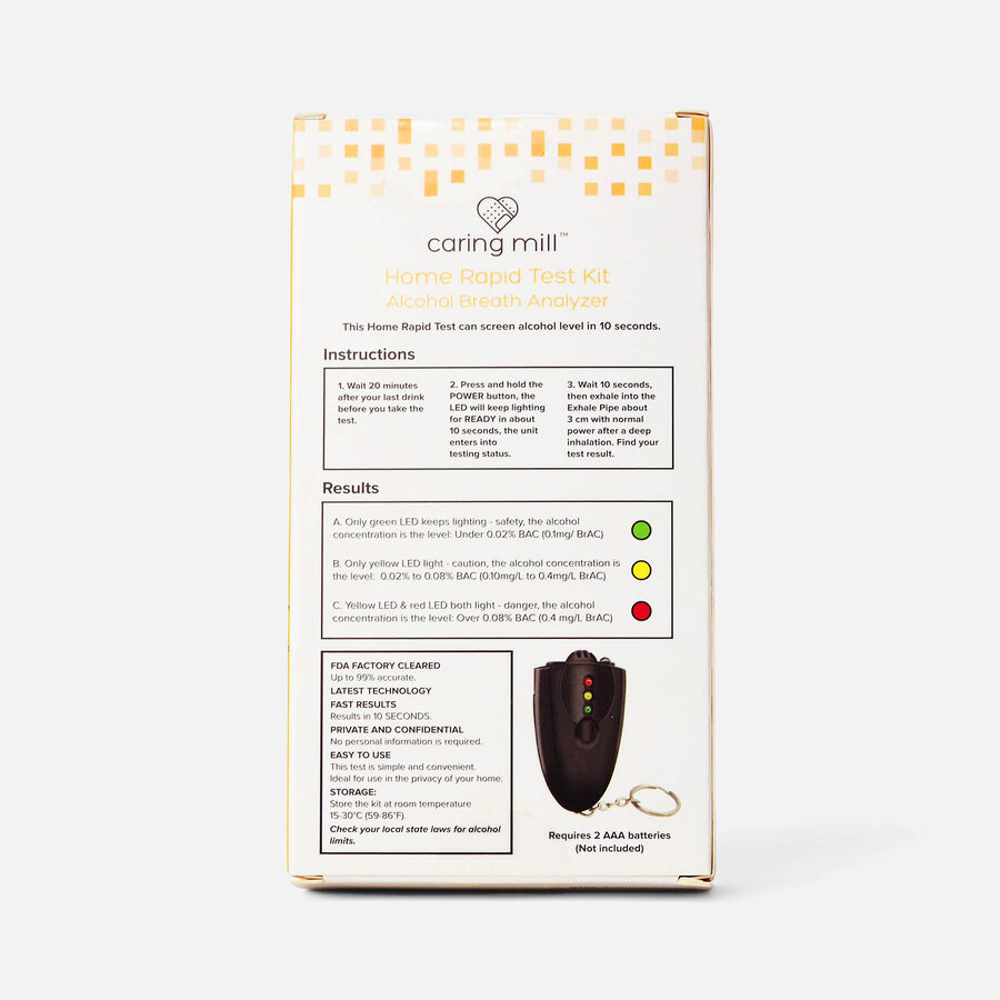Caring Mill&trade; Alcohol Breath Analyzer Device, , large image number 1