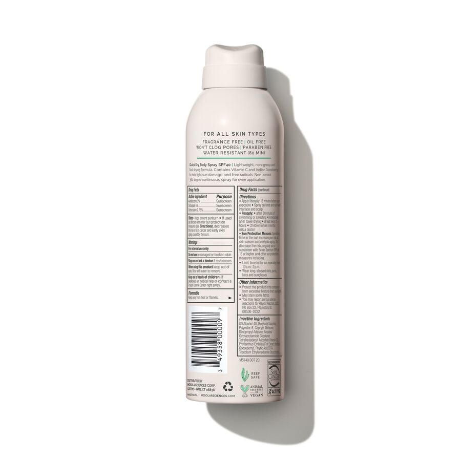 MDSolarSciences Quick Dry Body Spray SPF 40, 6 oz., , large image number 1