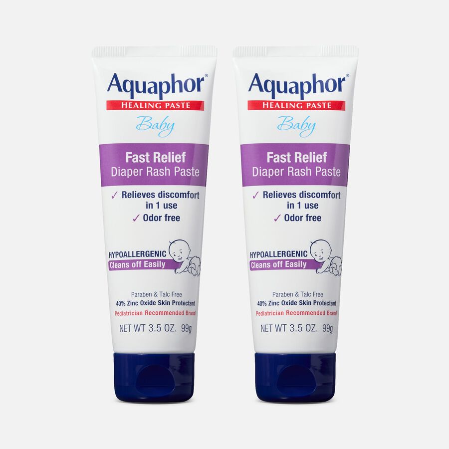 Aquaphor Baby Fast Relief Diaper Rash Paste Tube, 3.5 oz. (2 pack), , large image number 0