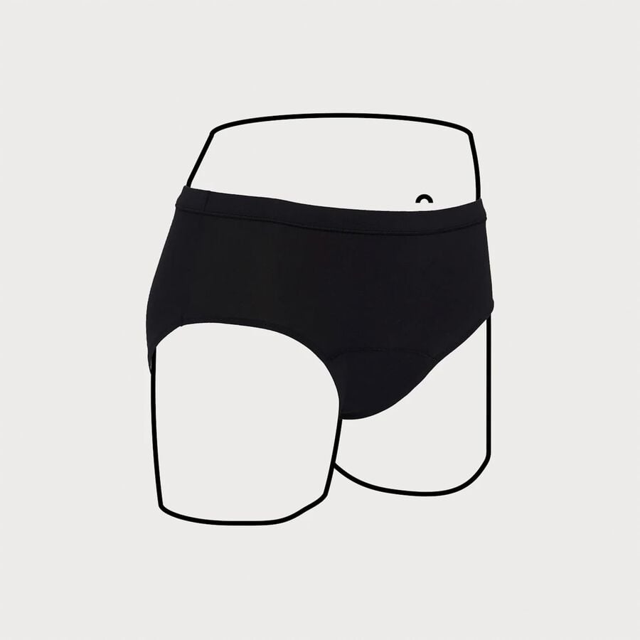 Thinx Teens All Day Brief, Black, , large image number 1