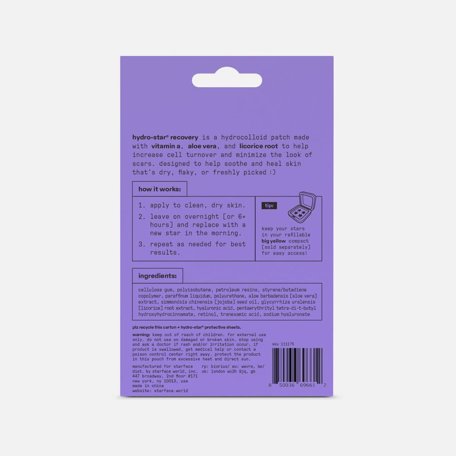 Starface Hydro-Star Purple Recovery Patches, 32 ct., , large image number 1