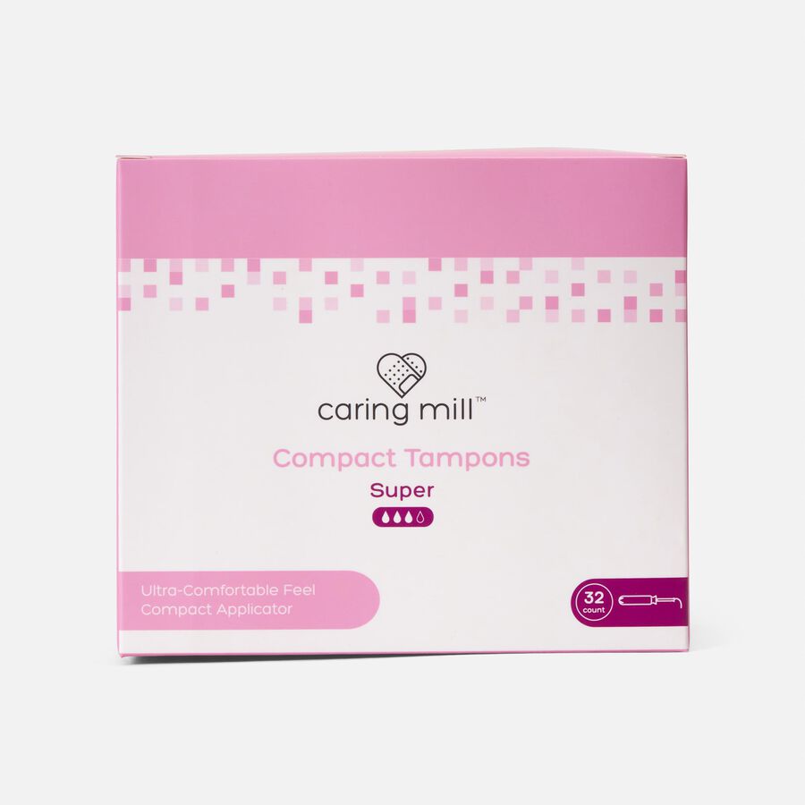 Caring Mill™ Super Compact Tampons, 32 ct., , large image number 0