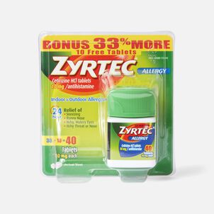 Zyrtec Adult Allergy Relief Tablets, 10 mg