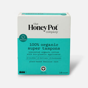 The Honey Pot Organic Tampons, 18 ct.