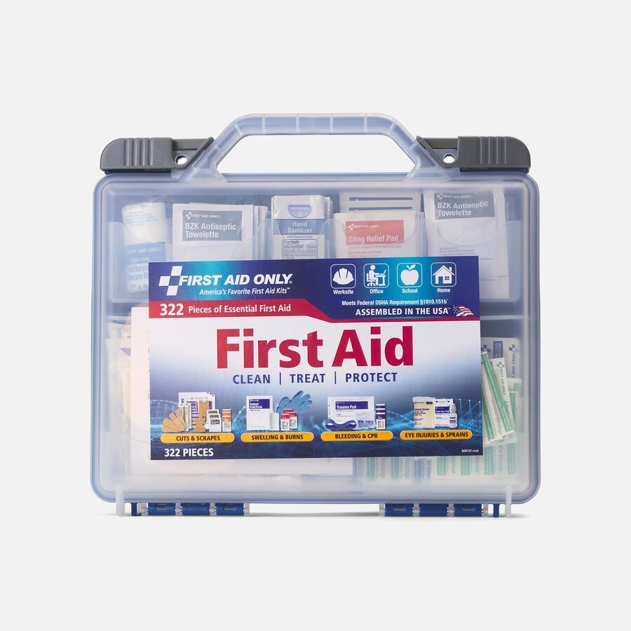 First Aid Only Clear Cover Intermed First Aid Kit, 322 pc., , large image number 0