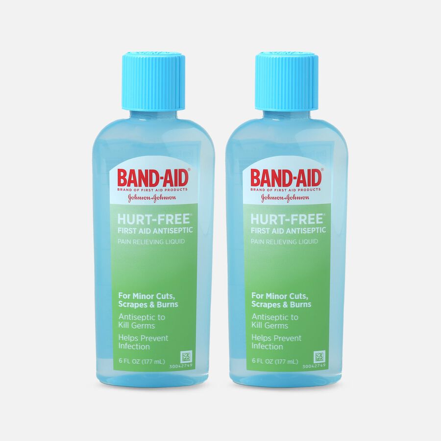 Band-Aid Antiseptic Wash, Hurt-Free, 6 fl oz. (2-Pack), , large image number 0