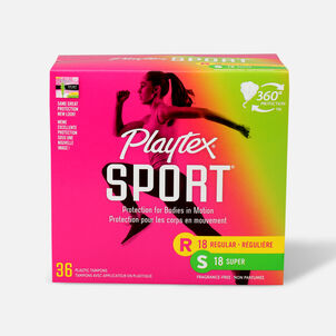 Playtex Sport Multipack Tampons, Unscented, 36 ct. (Reg/Super)