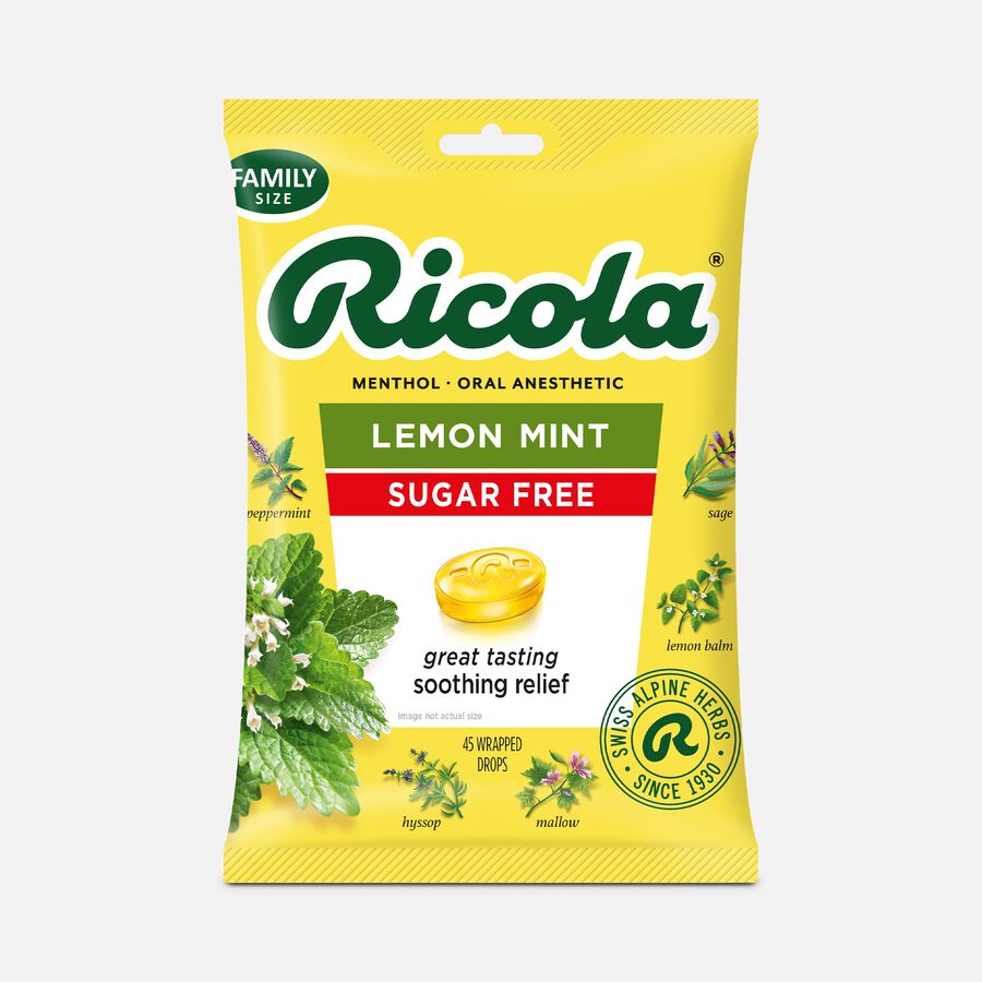 Ricola Sugar Free Lemon Mint Throat Drops, 45 ct., , large image number 0