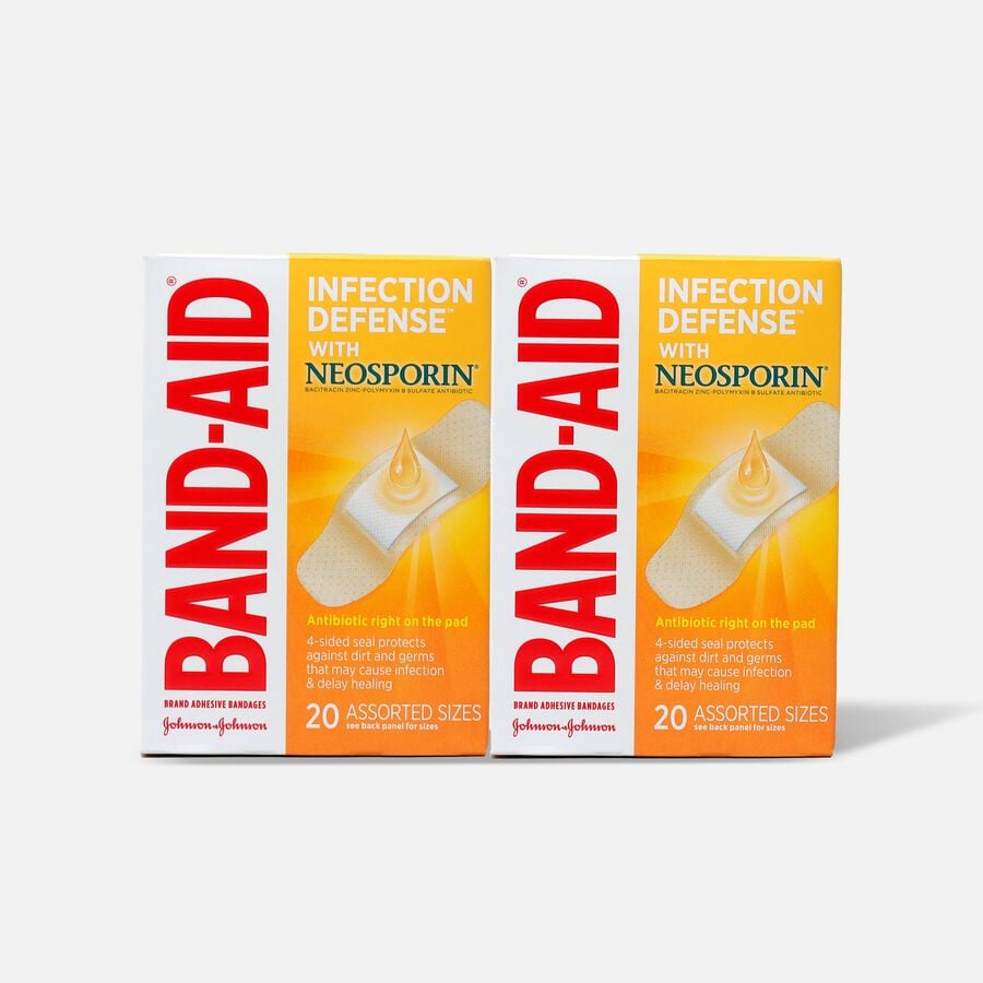 BAND-AID&reg; Bandages with Neosporin Antibiotic Ointment, Assorted Sizes, 20 ct. (2-Pack), , large image number 0