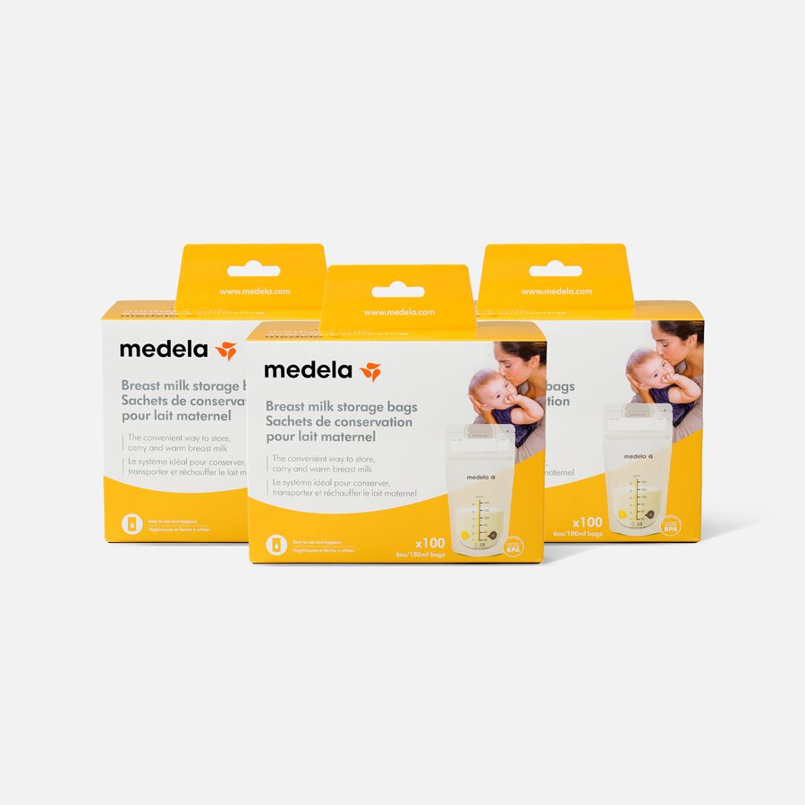 Medela Breast Milk 6 oz. Storage Bags, 100 ct. (3-Pack), , large image number 0