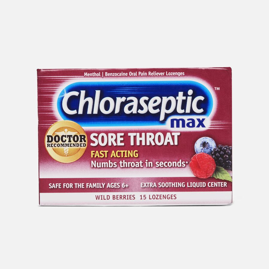 Chloraseptic Max, Wild Berries, Sore Throat Lozenges, 15 ct., , large image number 0