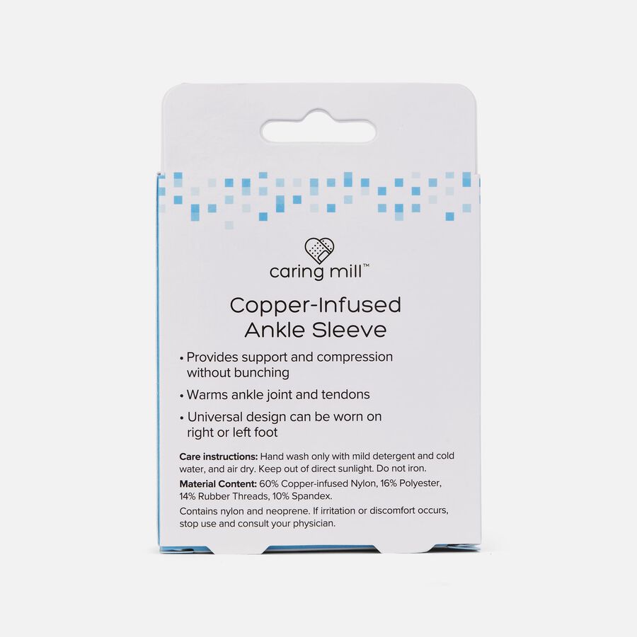 Caring Mill&trade; Copper-Infused Ankle Brace Compression Sleeve, M/L, , large image number 2