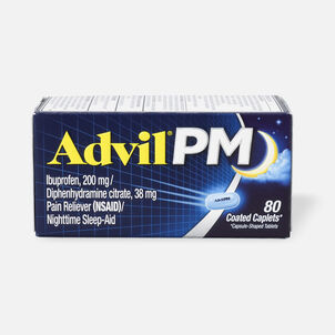 Advil Pain PM Reliever & Nighttime Sleep Aid Coated Caplets, 80 ct.