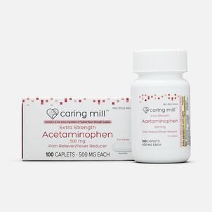 Caring Mill&trade; Acetaminophen Adult Pain Reliever/Fever Reducer Extra Strength Caplets, 100 ct.